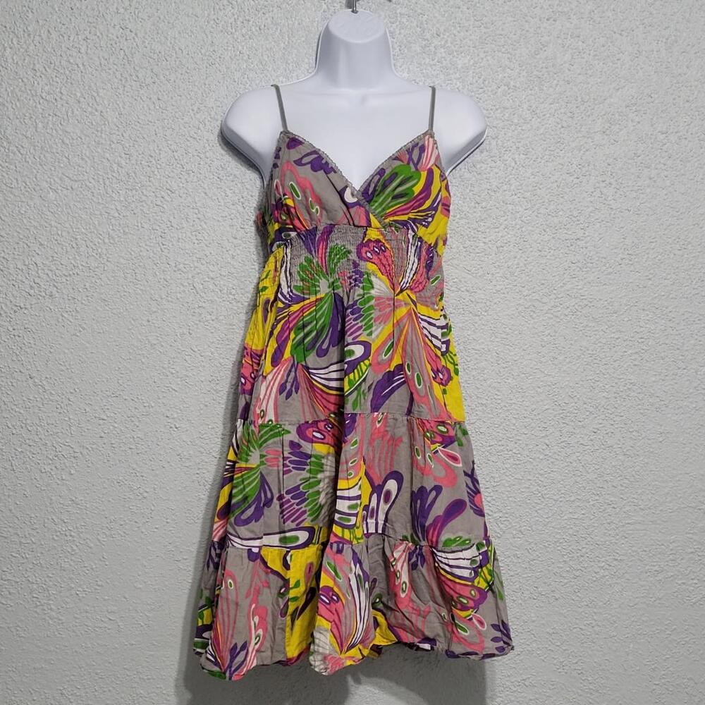 Speed Control Womens Y2K Babydoll Psychedelic Retro Midi Dress Size L Fairy 90's